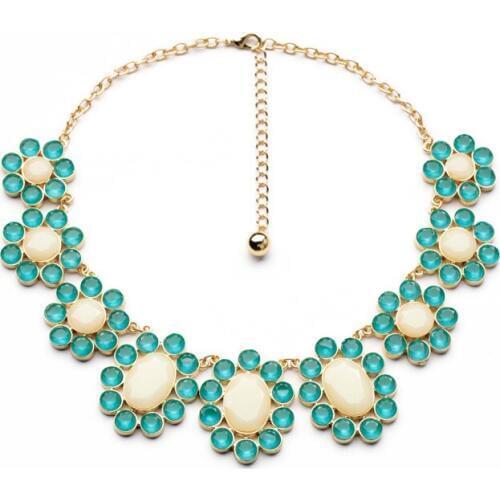 Fashion Jewelry Design Newest Arrival Hot Sale Elegant Green Flower Romantic Arwen Evenstar Statement Necklace For Women