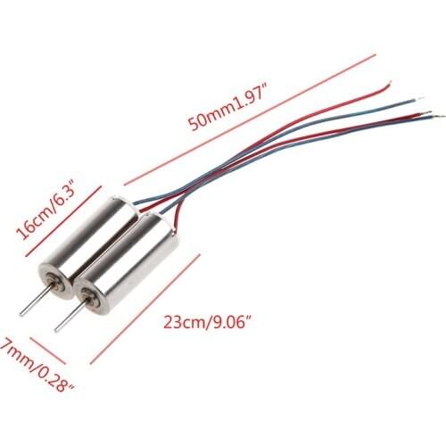 2Pcs DIY DC 3.7V 50000RPM 716 Hollow Cup Motor Coreless Motor for RC Model Toy