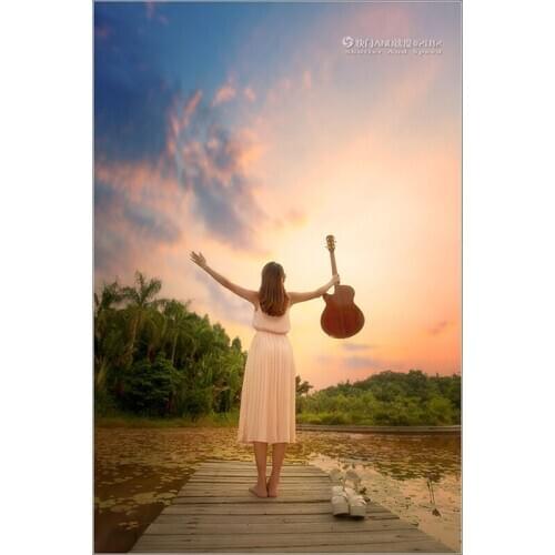 Mosaic needlework 3D diy diamond painting picture cross stitch square rhinestone drill embroidery patch guitar beauty path 6913R