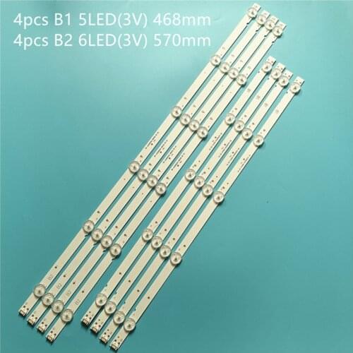 100% New 8pcs/Kit LED strips for LG TV 55UJ6200 UA 55LJ620V 55UJ620V SDL550WY LD0 910 RF AZ550E30 0501A 12 RF AZ550E30 0601B 12