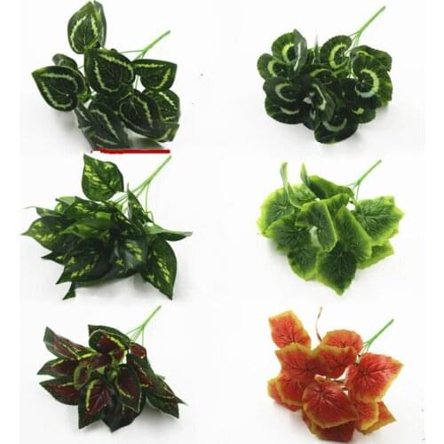 New Arrival Red Green Apple Leaf shaped Greenery Plant Large Leaf Artificial flowers