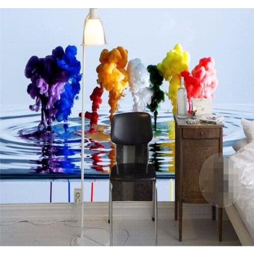 Beibehang Custom wallpaper photo luxury quality hd original design art color smoke 3 d sitting room wallpaper for walls 3 d