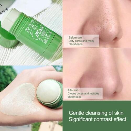 TUZ Green Tea Cleansing Solid Mask Blackhead Remover Nose Face Mask Pore Strip Tearing Black Mask Peeling Acne Care Unisex Mask