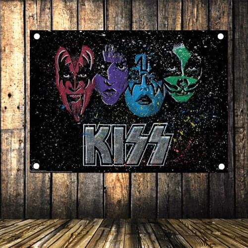 Rock Band Heavy Metal Music Canvas Painting Banner Flag Bar Cafe Home Decor Wall Stickers Wallpaper Rock and Roll Poster B5