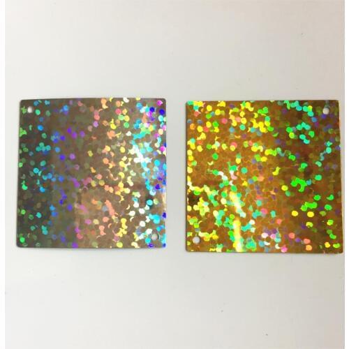 100pcs 30*30mm Flat Square Sequins For Crafts Sewing Accessories With 2 Side Holes Hologram Laser Confetti Spangles