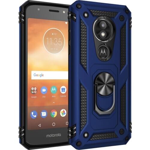 Shockproof Armor Phone Case For MOTOROLA G7 E6 G8 Plus G6 Z4 E5 Play US Car Magnetic Finger Ring Holder Anti-fall Kickstand Case