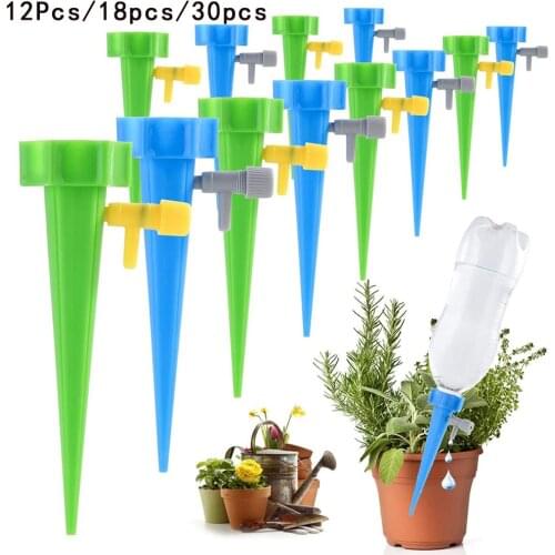 12/18/30pcs Auto Drip Irrigation Watering System Dripper Spike Kits Garden Household Plant Flower Automatic Waterer Tool
