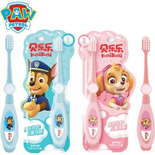 Paw Patrol Chase Childrens Toothbrush 1-2-3-6-12 Years Old Soft Bristle Whitening Cute Baby Toothbrushes Soft Dental Oral Care