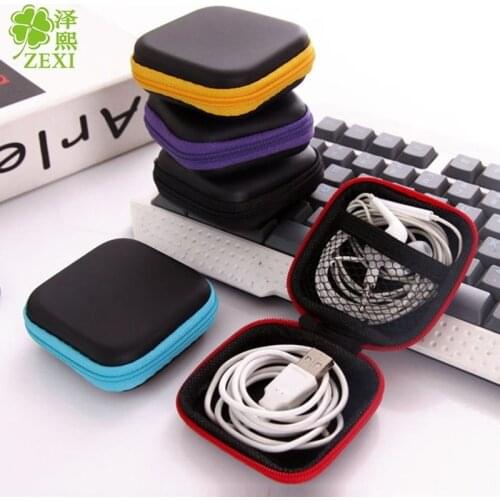 1pc Earphone Case Earphone Coin USB Cable Card Key Organizer Small Object Storage Box Portable Protective Anti-fall Cover Shell