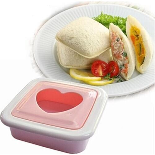 1 PC New Heart Hearted Shape Sandwich Bread Toast Maker Mold Mould Cutter DIY Tool P0.2
