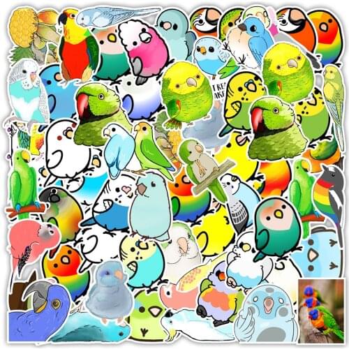 10/50PCS Cute Animal Bird Stickers Laptop Fridge Guitar Bike Luggage Skateboard Bottle Waterproof Graffiti Sticker Decal Kid Toy