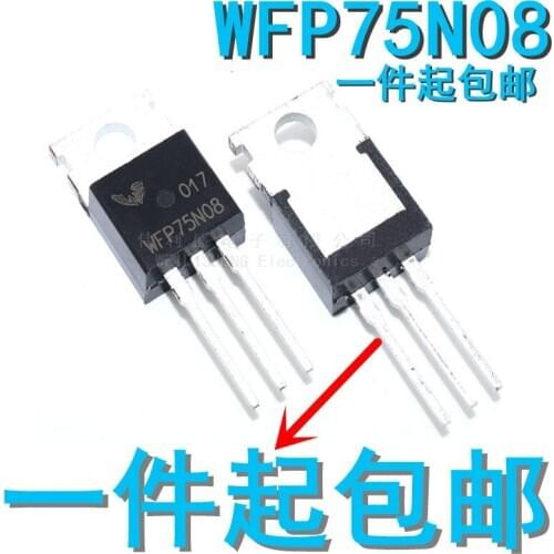 10PCS/LOT Wfp75n08 75n08 TO-220 Field Effect Transistor 75a80v PN Spot