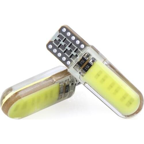 2pcs T10 led Car W5W Light Bulb t10 12V led Auto Interior Light 6000k White cob Car Clearance Reading Light Bulb Car Styling