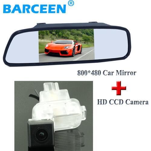 2 in 1 car parking set with 5" hd lcd car mirror monitor +waterproof IP 69K car reversing camera for Mazda 6 (2014~2015)/ATENZA