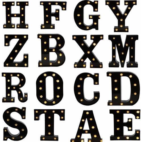 26 Letter Marquee Sign Alphabet Light Number Lamp Decoration Night Light For Party Bedroom Wedding Birthday Christmas Decor