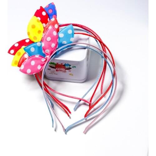 3pcs/lot Cute Solid Color Rabbit ears Band Kids Beautiful Rhinestone Headband Princess Headwear Girls Hair Accessories