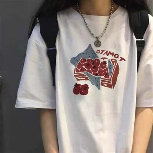 4 Sizes M-2xl All Match Japanese Style Fashion Short Sleeve Basic Cute Simple Basic Preppy Style Short Sleeve Women Top T-shirts