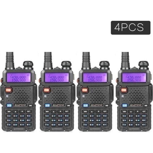 4PCS Baofeng UV-5R Walkie Talkie Dual Display Dual Band Baofeng UV5R Portable UHF VHF Two Way Radio Pofung UV 5R HF Transceiver