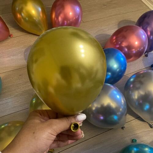 20/40/60/80pcs 5inch Glossy Metal Pearl Latex Balloons Chrome Metallic Helium Globos Wedding Birthday Party Decorations Air Ball
