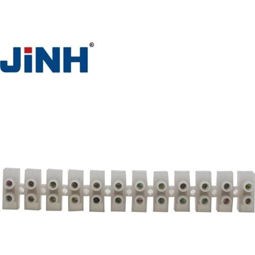 6A- 6mm2 12-Position U/H Type Wire Connector Plastic Barrier Terminal Block High Quality Terminal Blocks