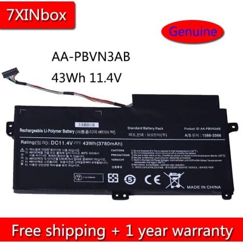 7XINbox 43Wh 11.4V Genuine AA-PBVN3AB Laptop Battery For Samsung NP370R4E NP450R5E NP370R5E NP450R4E NP510R5E NP450R4V NP450R5V