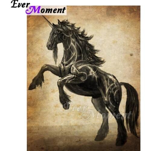 Ever Moment Diamond Painting Horse Full Square Drill Handmade Picture Rhinestone Diamond Embroidery Cross Stitch Decor ASF1573
