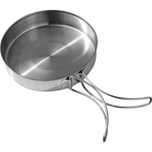 Stainless Steel Non-stick Frying Pan Camping Cooking Pot Cooking Utensils