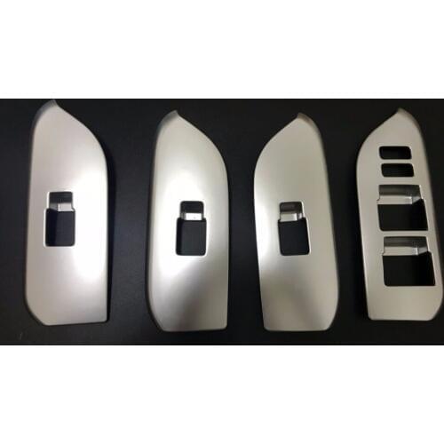 For Toyota Prado FJ150 J150 2014 15 16 2017 2018 Car styling Interior Accessories ABS chrome Window Lift Button Lift Cover 4pcs