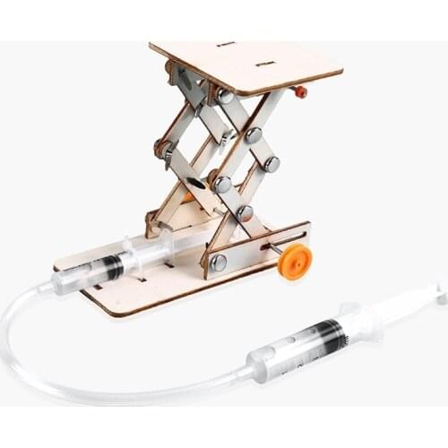 Kids DIY Science Toys Educational Scientific Experiment Kit Hydraulic Lift Table Model Physics School STEM Projects