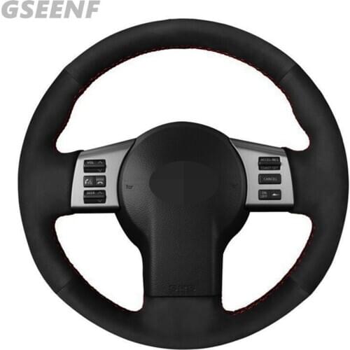 Car Steering Wheel Cover For Nissan 350Z 2003-2009 Infiniti FX FX35 FX45 2003-2008 Black Hand-stitched Comfortable Suede