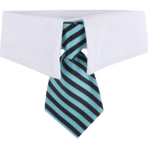 C1FA Dog Necktie Collar Dog Bow Tie for Small Dogs Adjustable Collar with Stripes Formal Tie for Dogs Tuxedo Cats Tux Outfits