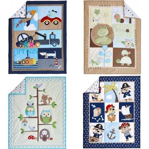 Beautiful Embroidered Baby Quilt Bright Colorful to Improve Babys Intelligence Decoration of Baby Room Newborn Duvet Bedding