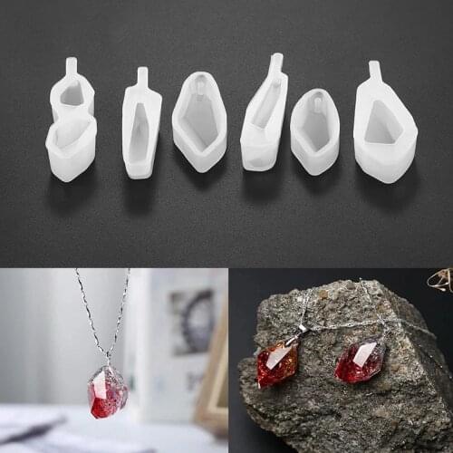 Crystal Pendant Silicone Molds Earrings Necklace Pendant Epoxy Resin Craft Mould For Diy Jewelry Making Findings Tools Supplies