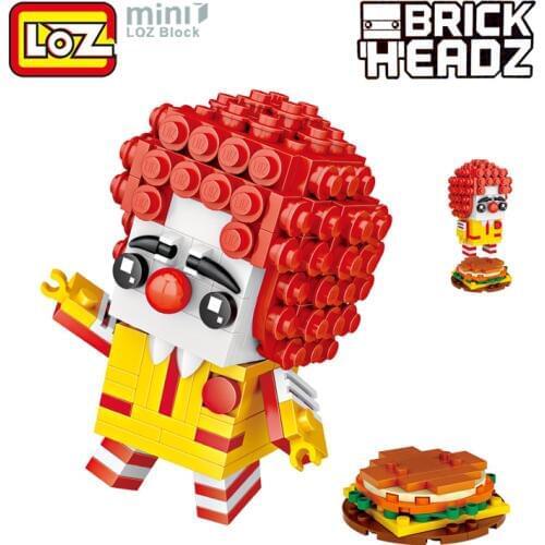 LOZ Mini Building Blocks Toy Buzz Lightyears Clown MDonald Character Figures 249pcs Brick Gift For Children Offical Authorized