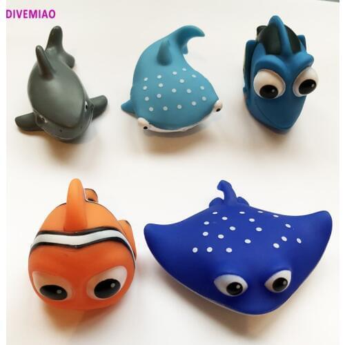 Marine animal ornaments float toy for diver cute nemo shark bat fish