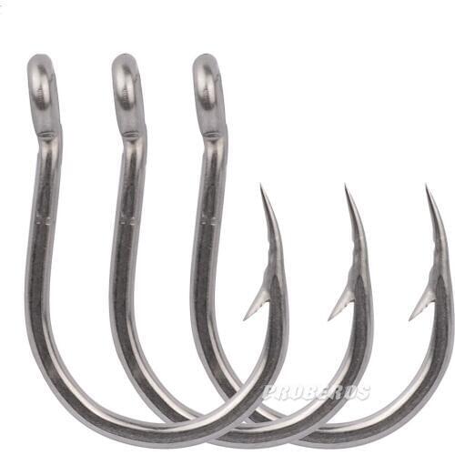 2pcs/lot Hooks Set Barbed Single Circle Carp High Carbon Steel Fishing Accessories Single Hook With Eye Carp Catfish