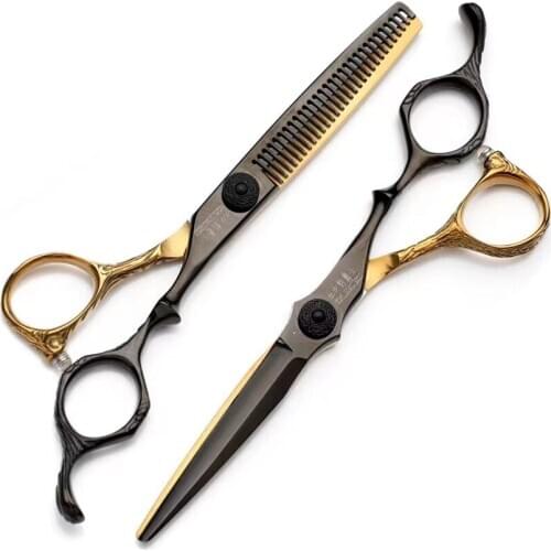 6 Professional Hair Salon Structure Scissors Set Cutting Barber Haircut Thinning Shear Scissors Hairdressing Hair Tools Scissors
