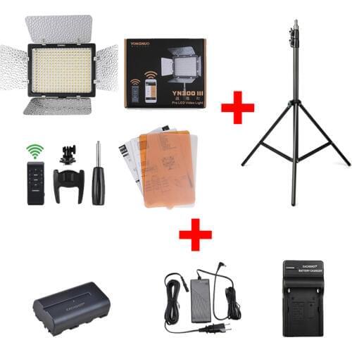 Video Light Yongnuo YN300 III YN-300 III Studio Light 3200k-5600K Light for Video, LED Video Light with Light Stand