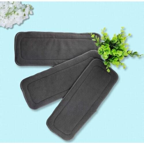 OUTAD 5Pcs/Set Reusable 4 Layers Of Bamboo Charcoal Insert Soft Baby Cloth Nappy Diaper Use Water Absorbent Breathable Diaper