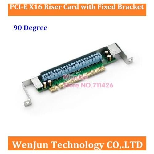 90 degree PCI-E x16 Riser Extension card with Fixed Bracket PCI express 16x video card Converter adapter for 1U server