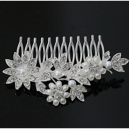 Elegant Tiara Hairpin 15 Style Flower Crystal Faux Pearl Clip Hairband Comb Headwear Hairdress Wedding Bridal Bridesmaid B1265