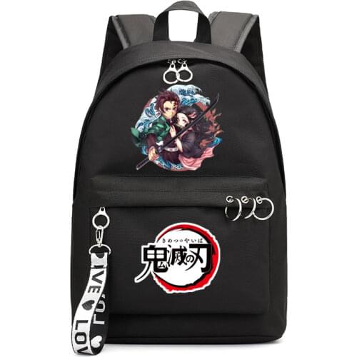 Comics To See Ghost Slayers Blade Printed Backpack College Wind Schoolbag Girls Webbing Bag Student Schoolbag