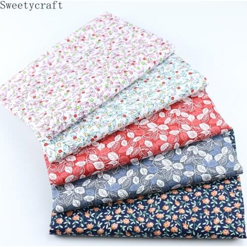 Leaf Fruit Flower Printed Twill Fabric Cotton By Half Meter For Sewing Kids Dress Bed Sheet Patchwork Cloth hometextile 160x50cm