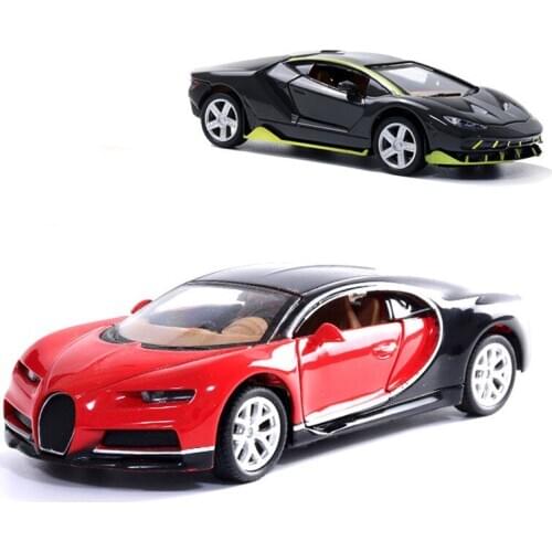 Simulation Sports Cars Modles 1:32 Scale Pull Back Alloy Diecasts Toys Vehicles Collectible Toy Car for Children Christmas Y199