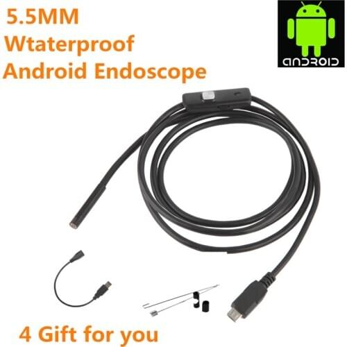 5mm Pipe Endoscope Camera Waterproof IP67 Inspection Borescope Camera for Android PC Notebook 6LEDs Adjustable