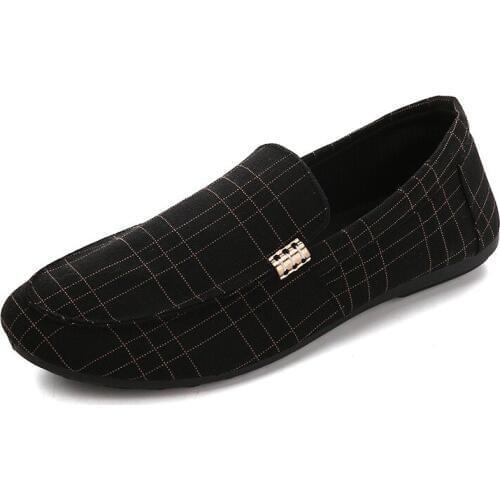 Whohol Brand Size 44 Men Casual Shoes Fashion Men Shoes Canvas Men Loafers Moccasins Slip on Mens Flats Male Driving Shoes 2020