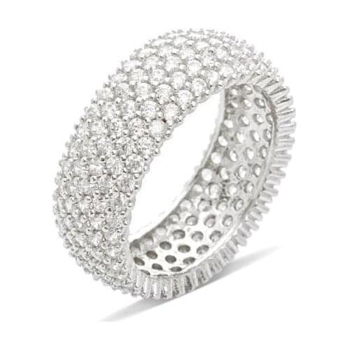 Trendy For Woman 925 Summer Fashion Jewelry Zircon Hoop Gift Cute Accessories High Quality Retro Crystal Ring Swarovski