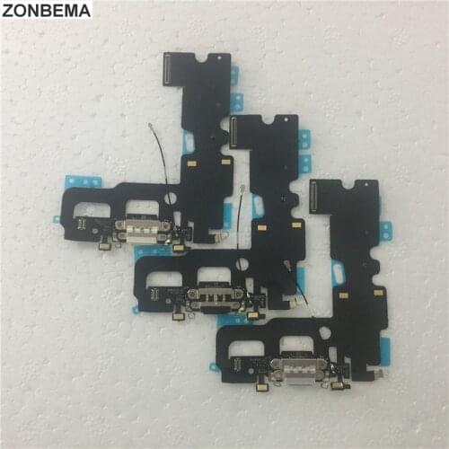ZONBEMA 50pcs NEW Charger Charging Port Dock USB Connector Flex Cable For iPhone 7 7 Plus 4.7" 5.5" Headphone Audio Jack