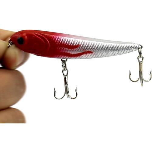 HENGJIA 1pc 7cm 5.7g hard top water pencil fishing lure wobbler pike carp trout perch catfish fishing baits pesca fishing tackle