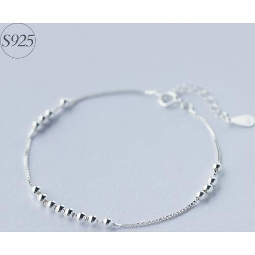 1pc 925 Sterling Silver Jewelry Round Balls /Lucky Beads Box chain bracelet Charms adjustable LS173